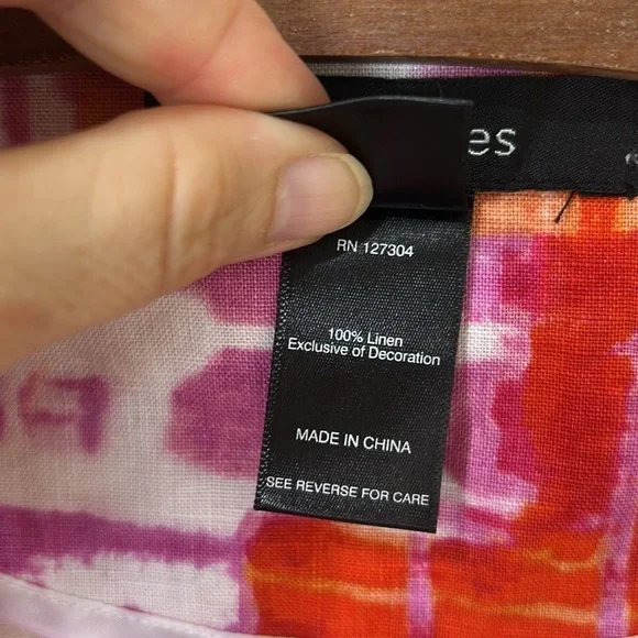 NWT ALI MILES Pink Tie Dye Linen Button Blazer Jacket Tulip Sleeve Size 1X - Picture 9 of 16